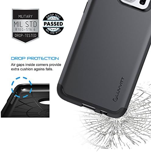 Luvvitt Galaxy S7 Edge Case, [Ultra Armor] מארז סופג זעזועים הכי טוב שכבה כפולה הכבדה הכיסוי